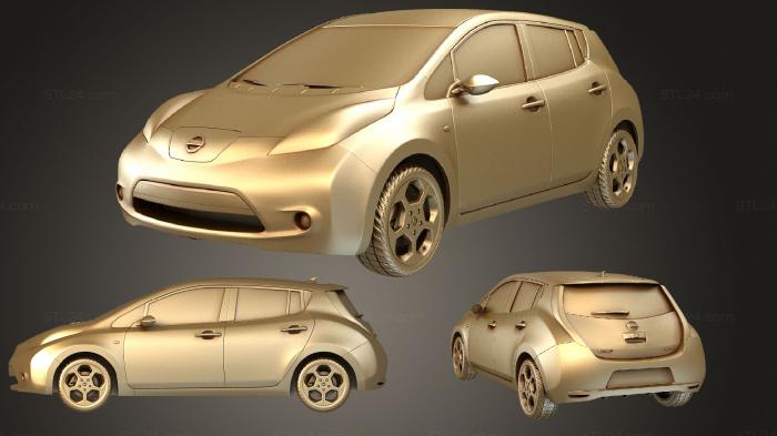 Автомобили и транспорт (Nissan Leaf 2011, CARS_2762) 3D модель для ЧПУ станка